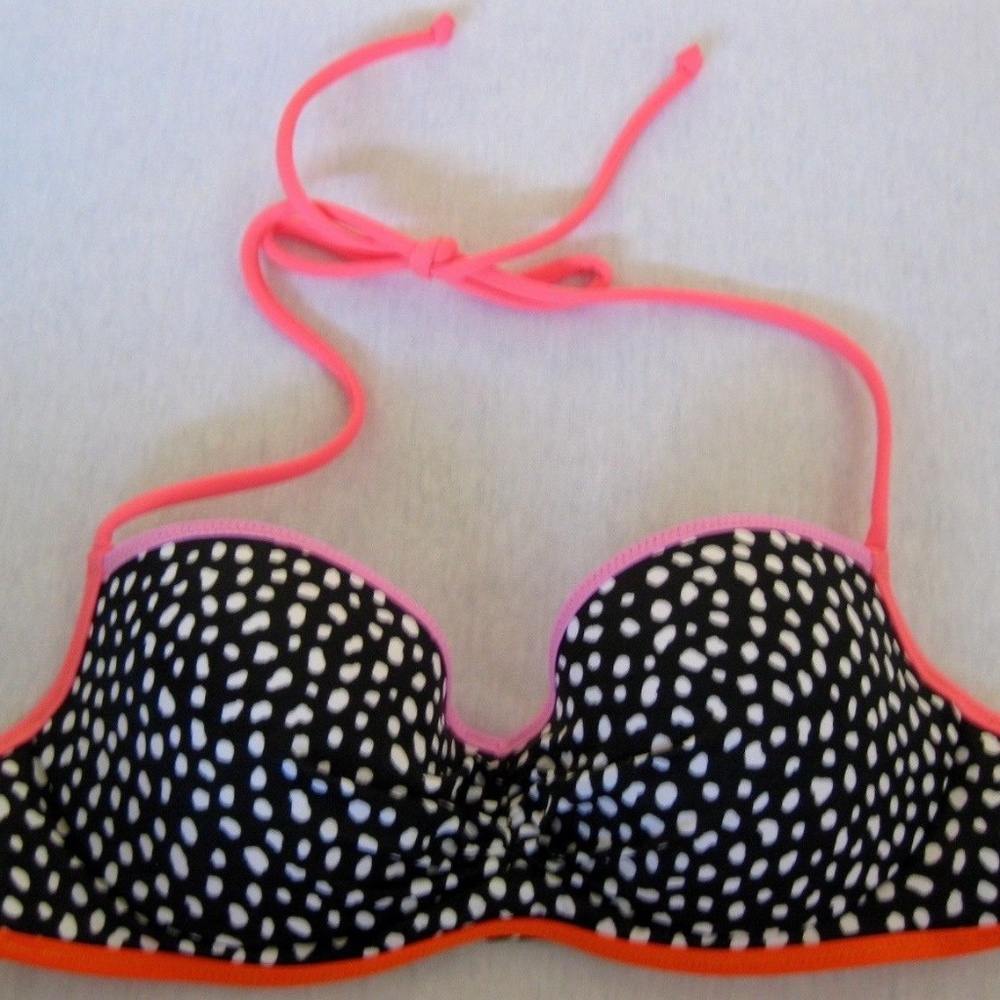 VS Strappy-Back Getaway Halter Pebble Black NWT